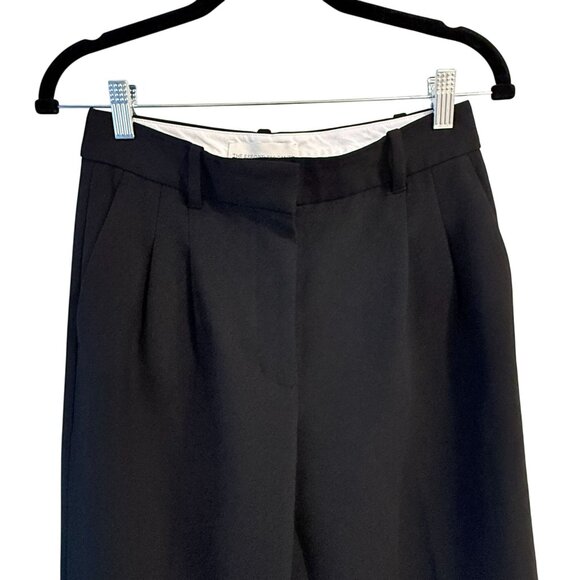 Aritzia Wilfred The Effortless Pant Cropped High-Rise Wide Leg Crepe 4 Black - Picture 7 of 11